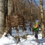 Un'opera di Laendemic art sul percorso